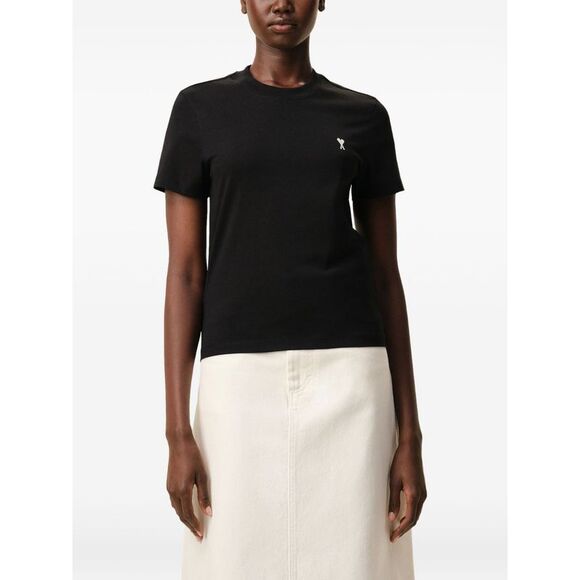 Ami Paris Women's T-Shirts And Polos Black - Picture 4 of 5